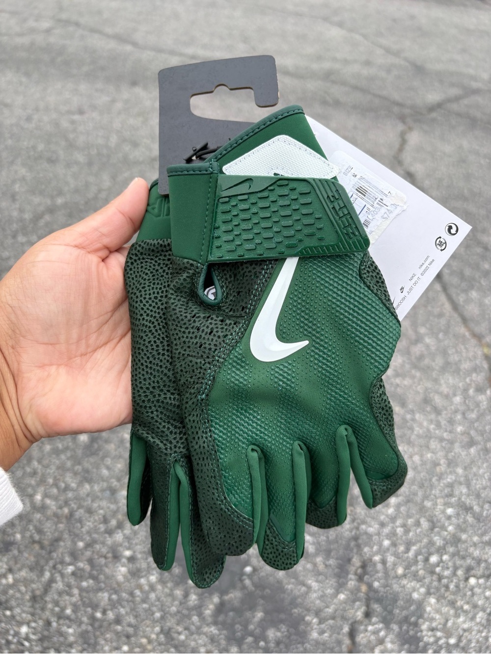 Nike Alpha Elite Baseball Batting Gloves Hunter Green Men’s Size Medium - Picture 4 of 9